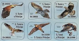 2016 S.Tome&Principe - Birds Of Prey. Michel: 7007-7012  |  Scott Code: 3197