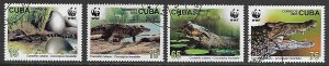 Cuba # 4342-4345 - Cuban Crocodiles - set - unused / CTO....{R15}