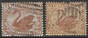 Western Austalia  40 40a  1872  fine used