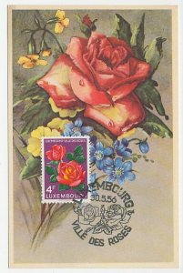 Maximum card Luxembourg 1956 Flower - Rose