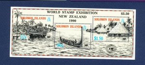 SOLOMON ISLANDS - # 603b - VFMNH S/S  - Expo '88 with $3.50 surcharge - 1988