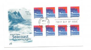 3785a Sea Coast  '2003'  PSA Coil, with Gaps Artcraft FDC