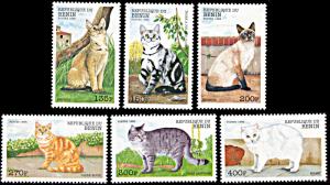 Benin 1094-1099, MNH, Various Cat Breeds