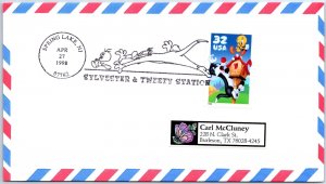 US SPECIAL EVENT COVER POSTMARK SYLVESTER & TWEETY AT SPRING LAKE N.J. 1998