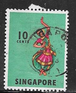 Singapore #88a 10c Dancer  (U) CV $7.00