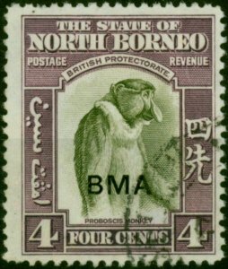 North Borneo 1945 4c Bronze-Green & Violet SG323 Fine Used