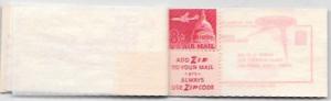 US c64 MNH Booklet- One stamp & multiple slogans original Cover. Jet & Capitol