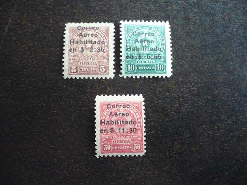 Stamps - Paraguay - Scott# C1-C3 - Mint Hinged Set of 3 Stamps