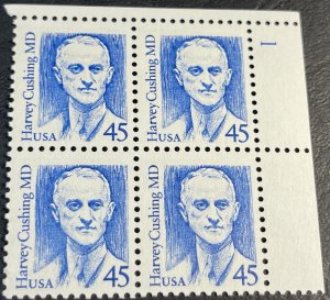 U.S.# 2188-MINT NEVER/HINGED--UR PLATE # BLOCK OF 4(P#1) ----1988