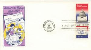 1980 National Letter Writing Opinion(Scott 1809-10) Gamm FDC