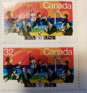 CA S#1010 U-VF-NG-NH 1984 Montreal Symphony Orchestra Vertical Pair w/R margin o