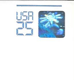 US MNH # U617 Hologram Envelope - Space