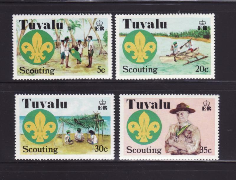 Tuvalu 50-53 Set MNH Scouts (D)