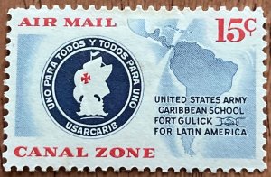 Canal Zone #C32 *MH* Single US Army Caribbean School Emblem L48