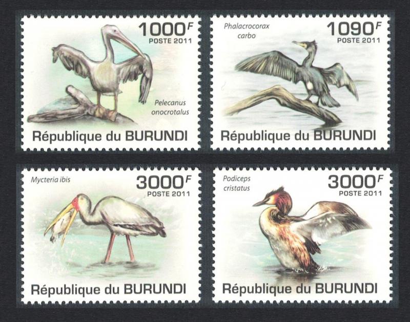Burundi Water Birds 4v