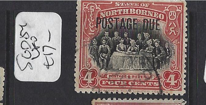 NORTH BORNEO (P1512B) 4C PEOPLE    POSTAGE DUE SG D54    VFU