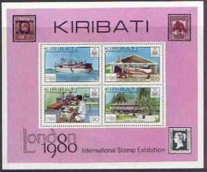 KIRIBATI - 1980 - London 80 Stamp Exhib. - Perf Min. Sheet - Mint Never Hinged