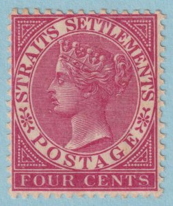 STRAITS SETTLEMENTS 43 MINT HINGED OG * NO FAULTS VERY FINE! - SXD