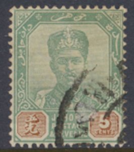 Johore   SG 44 SC# 42   Used 1896 see details & Scans        