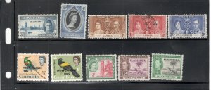 GAMBIA COLLECTION ON STOCK SHEET MINT/USED
