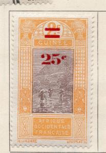 French Guinea 1922-27 Early Issue Fine Mint Hinged 25c. Surcharged 222938