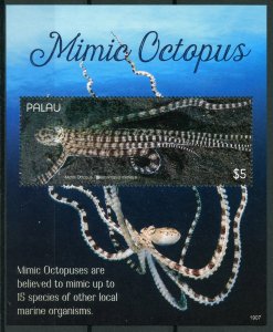 Palau 2019 MNH Mimic Octopus 1v S/S Molluscs Marine Animals Stamps