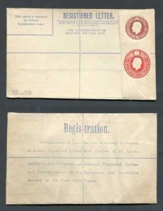 RP32a KGV 3d and 1d Compound Registered Envelope Size G Format RF9a Mint