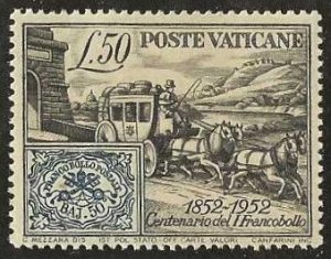 Vatican 155, mint, lightly hinged. 1952.  (V3)