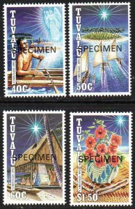 Tuvalu Sc #621-624 MNH with 'SPECIMEN' overprint