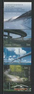 1999 Finland - Sc 1107c - MNH VF - Booklet Pane (12.75) - Finland's Roads