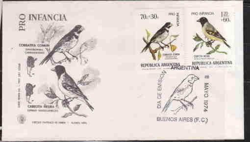 ARGENTINA BIRDS FDC AAD6651