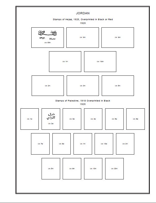 JORDAN STAMP ALBUM PAGES 1918-2011 (288 PDF digital pages)