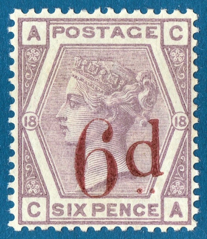 [sto637] GB QV 1883 SG 162 6d on 6d LILAC MLH superb fresh cv:£675 Well centred