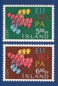 Iceland  #340-341   MNH  1961   Europa