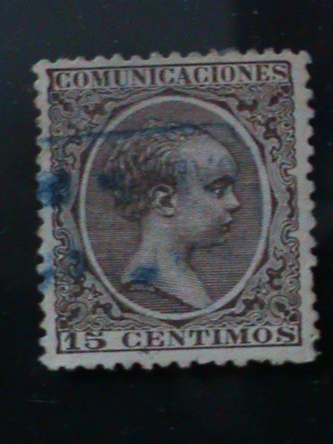 SPAIN- 1889 SC#261 KING ALFONSO XIII-USED 135 YEARS OLD WE SHIP TO WORLDWIDE