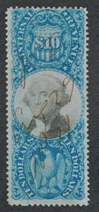 UNITED STATES R128 USED, F-VF, $10