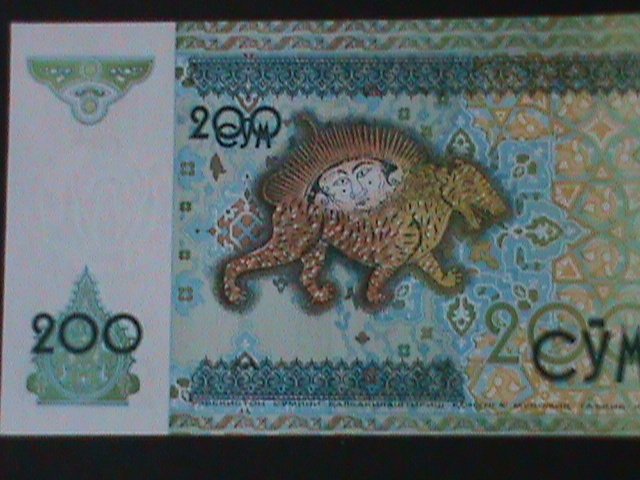 ​UZBEKISTAN-1994 -BANK OF UZBERKISTAN-UN-CIRCULATED-$200 SUMS -VERY FINE