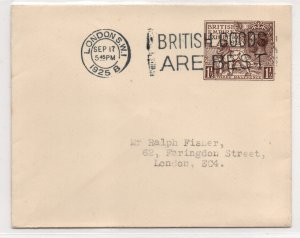 GB 1925 British Empire Exhibition Postal Stationery Cover to London WS37399