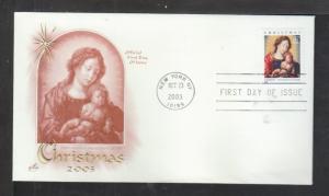 US 3820 Christmas Madonna 2003 Artcraft U/A FDC 
