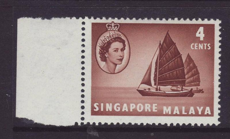 1955 Singapore 4c U/Mint