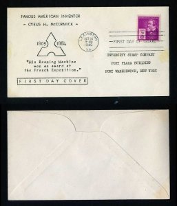 # 891 First Day Cover addressed with Intercity cachet dated 10-14-1940