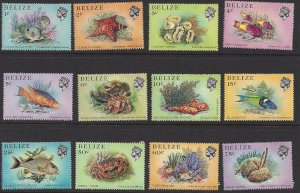 Belize # 699-700 MNH short set, various marine life, issued 1984