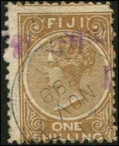 Fiji SC# 44 Victoria 1sh Used small thin