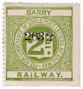 (I.B) Barry Railway : Letter Stamp 2d 