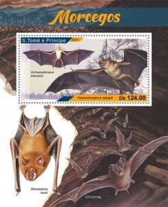 St Thomas - 2021 Bats on Stamps - Stamp Souvenir Sheet - ST210114b