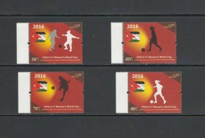 JORDAN: Sc.2279-82 /**WOMEN'S SOCCER IN JAPAN ** / Set of 4 - MNH