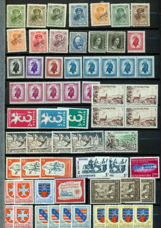 Luxembourg MNH MH Collection (Appx 200 Items) (Top 38)