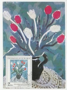 Maximum card Czechoslovakia 1987 Tulips