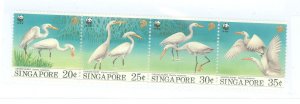 Singapore #670-673  Single (Complete Set) (Wildlife) (Wwf)