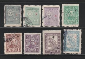 Paraguay L11, L16-L18, L20, L22 U Overprints